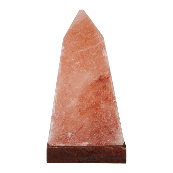 Trexant Obelisk Design Salt Table Lamp In Orange