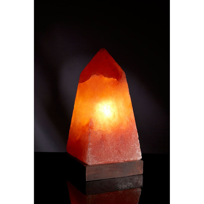 Trexant Obelisk Design Salt Table Lamp In Orange