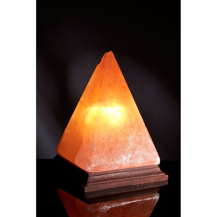 Trexant Pyramid Design Salt Table Lamp In Orange