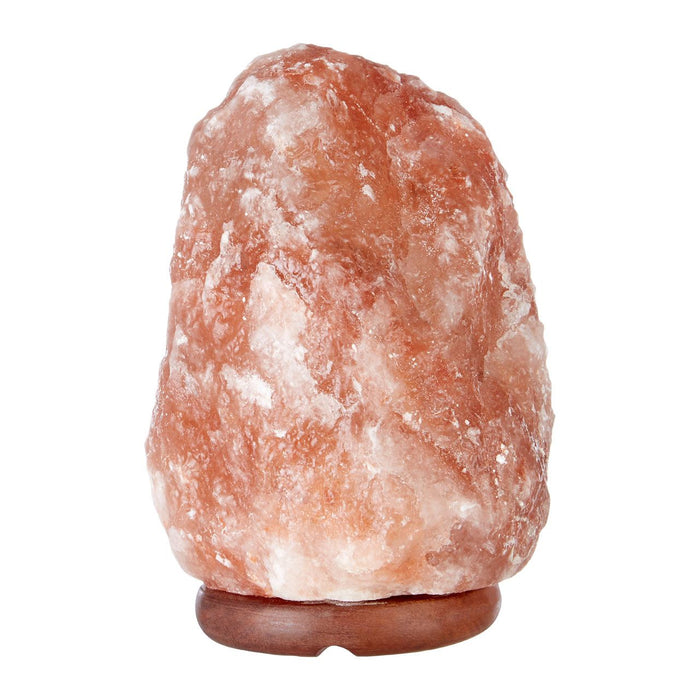 Trexant Natural Stone Design Salt Table Lamp In Orange