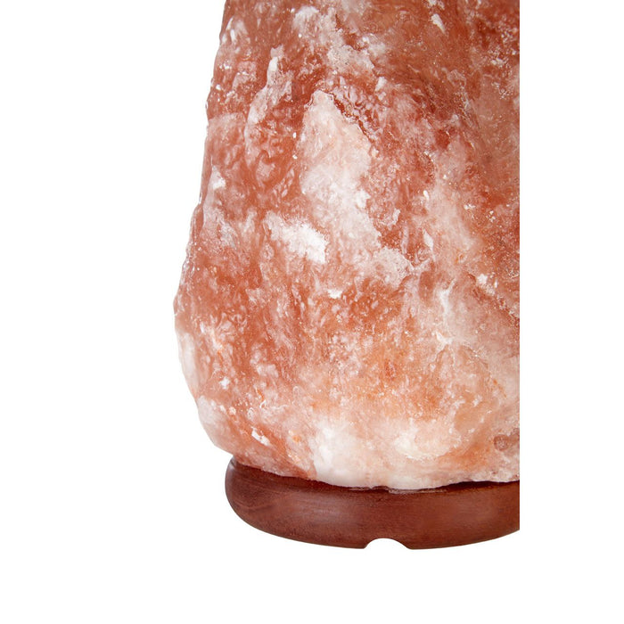 Trexant Natural Stone Design Salt Table Lamp In Orange