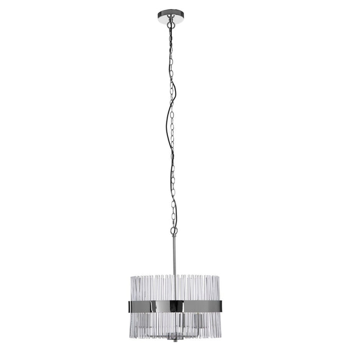 Westin Circular Glass Ceiling Ceiling Pendant Light In Silver