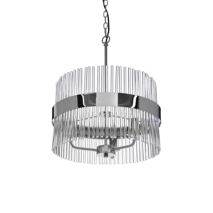 Westin Circular Glass Ceiling Ceiling Pendant Light In Silver