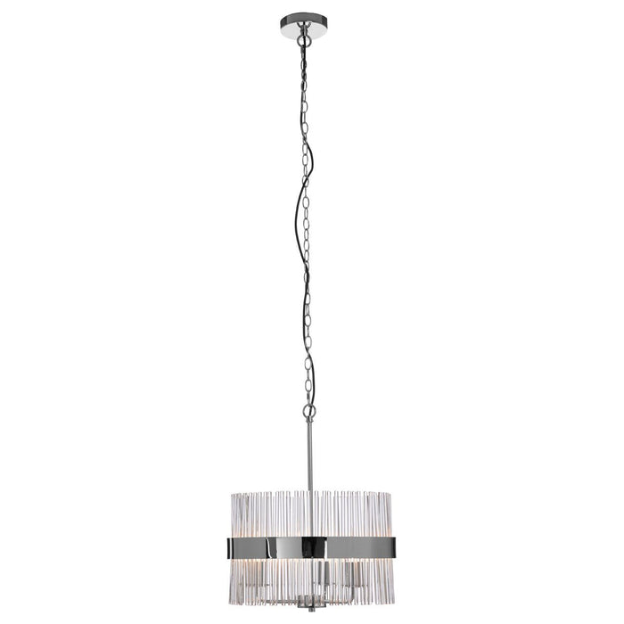 Westin Circular Glass Ceiling Ceiling Pendant Light In Silver