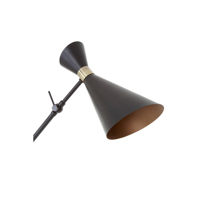 Linox Iron Floor Lamp In Black And Gold