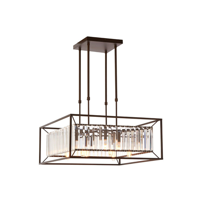 Akiko 6 Glass Shades Ceiling Pendant Light In Matt Black