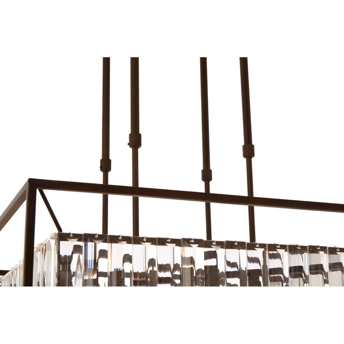 Akiko 6 Glass Shades Ceiling Pendant Light In Matt Black