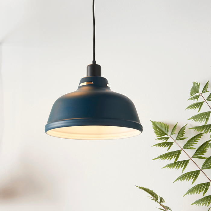 Mono Ceiling Light Shade In Matt Ink Blue