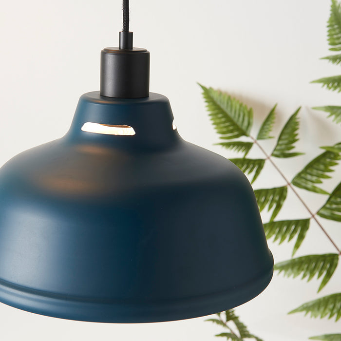 Mono Ceiling Light Shade In Matt Ink Blue