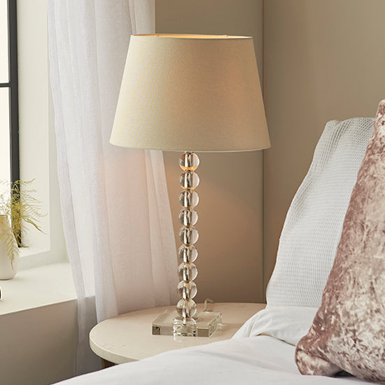 Stacked crystal deals table lamp