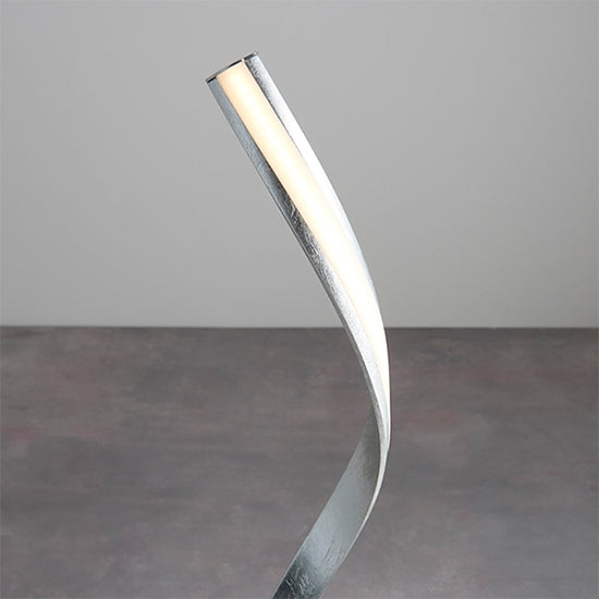 Aria LED Floor Lamp In Silver With White Diffuser