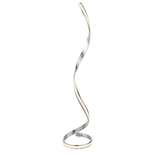 Aria LED Floor Lamp In Silver With White Diffuser