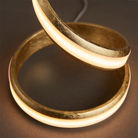 Aria LED Table Lamp In Gold With White Diffuser