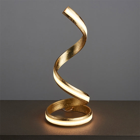 Aria LED Table Lamp In Gold With White Diffuser