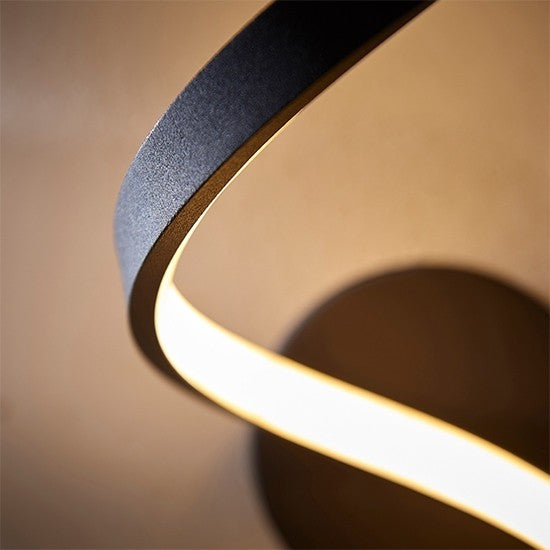 Astral LED Wall Light In Textured Black