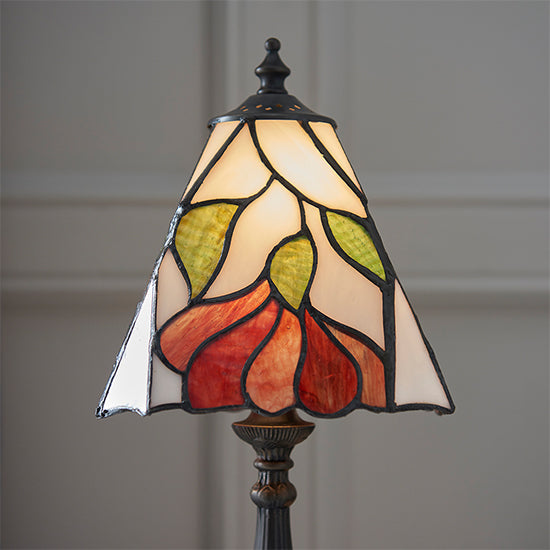 Botanica Small Tiffany Glass Table Lamp In Dark Bronze