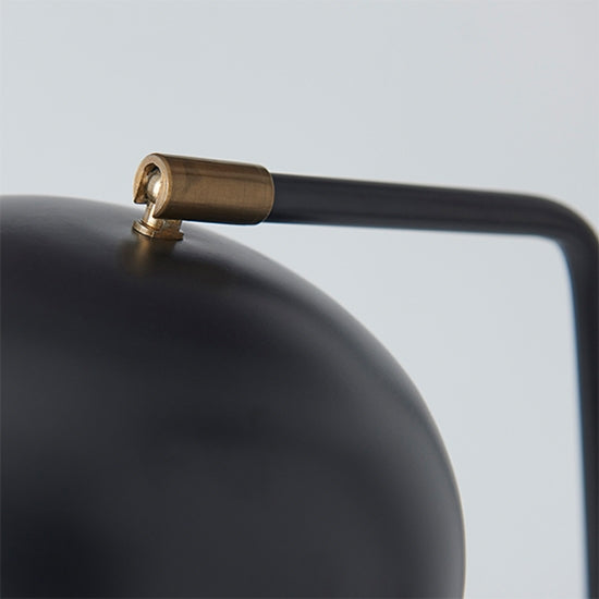 Brair Table Lamp In Matt Black And Antique Brass