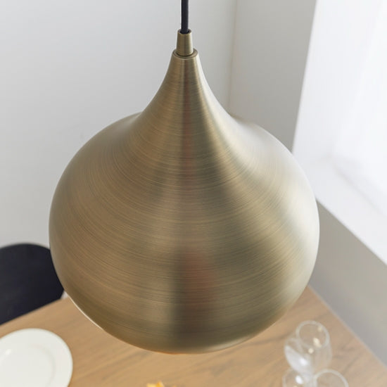 Brosnan Ceiling Pendant Light In Matt Antique Brass