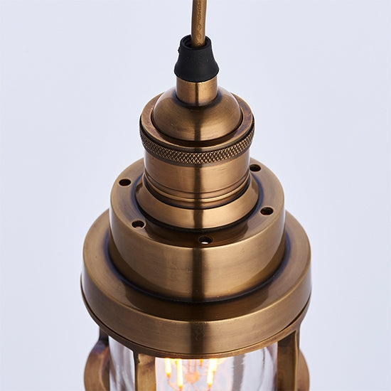 Elcot Ceiling Pendant Light In Burnished Brass