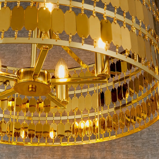 Eldora 5 Lights Ceiling Pendant Light In Gold