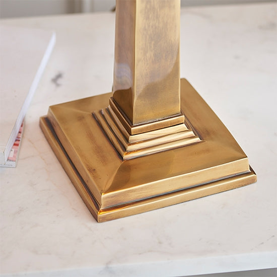 Farley Table Lamp In Solid Brass