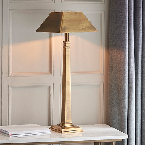 Farley Table Lamp In Solid Brass