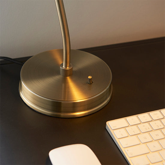 Franklin Task Table Lamp In Antique Brass