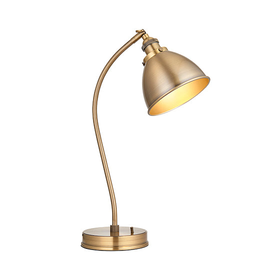 Franklin Task Table Lamp In Antique Brass