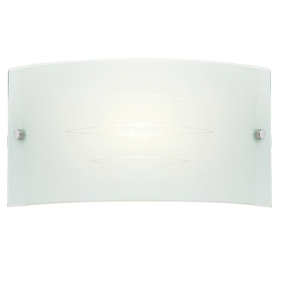 Hadley White Glass Wall Light In Satin Chrome