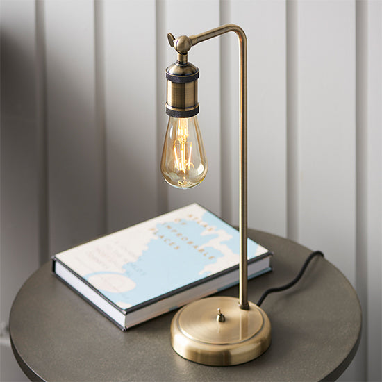 Hal Table Lamp In Antique Brass