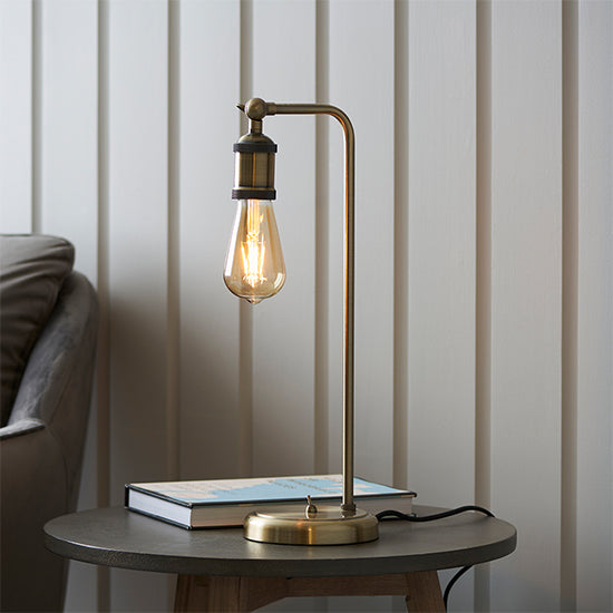 Hal Table Lamp In Antique Brass