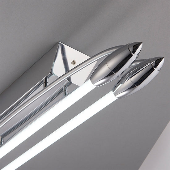 Harper LED 2 Lights Small Flush Ceiling Light In Polished Chrome