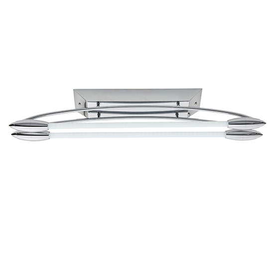 Harper LED 2 Lights Small Flush Ceiling Light In Polished Chrome