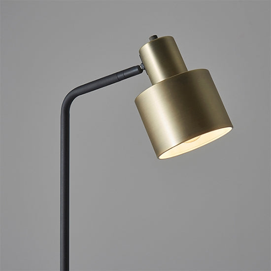 Mayfield Task Floor Lamp In Matt Antique Brass And Matt Black