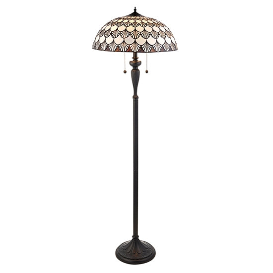 Missori Tiffany Glass Floor Lamp In Dark Bronze