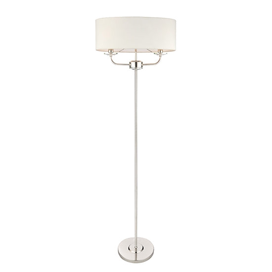 Nixon 2 Lights Floor Lamp In Bright Nickel