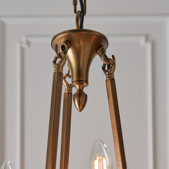 Oksana 21 Lights Ceiling Pendant Light In Antique Brass