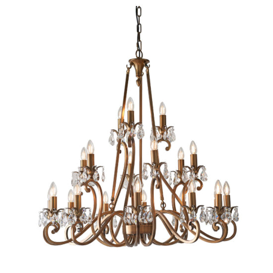 Oksana 21 Lights Ceiling Pendant Light In Antique Brass