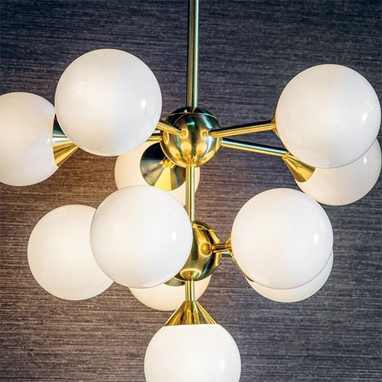 Oscar 11 Lights Ceiling Pendant Light In Brushed Brass