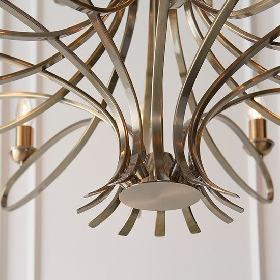 Penn Brushed Brass 18 Lights Ceiling Pendant Light In Brushed Brass