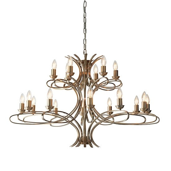 Penn Brushed Brass 18 Lights Ceiling Pendant Light In Brushed Brass