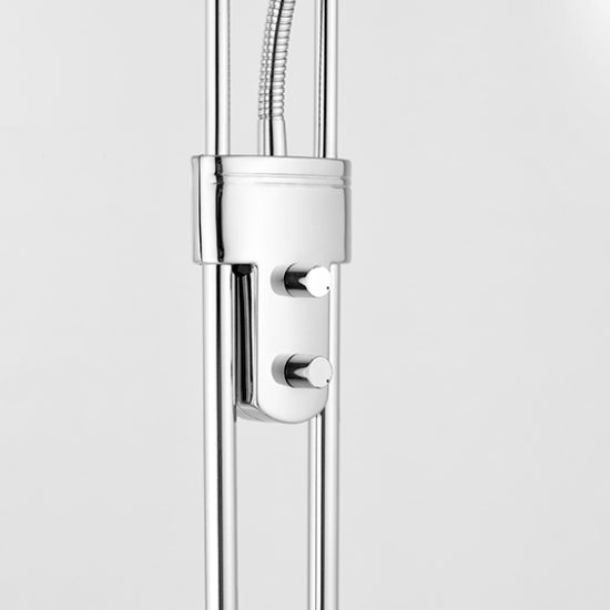 Rome Mother And Child Task Floor Lamp In Polished Chrome