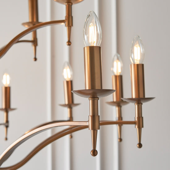 Stanford 21 Lights Ceiling Pendant Light In Antique Brass