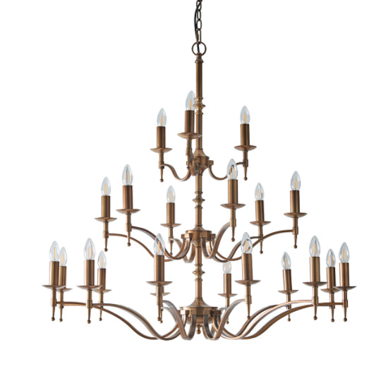 Stanford 21 Lights Ceiling Pendant Light In Antique Brass