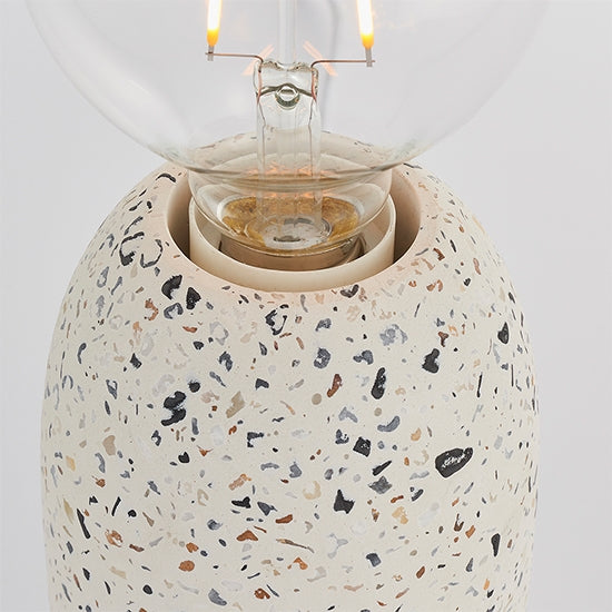 Terrazzo Table Lamp In White Terrazzo