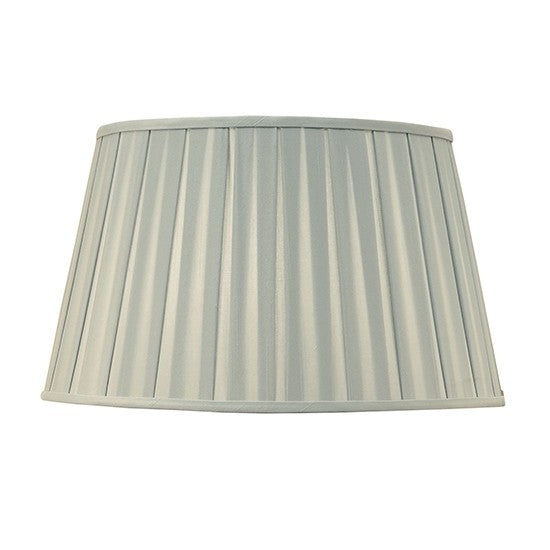 Wells Faux Silk 14 Inch Shade In Duck Egg And Gloss White